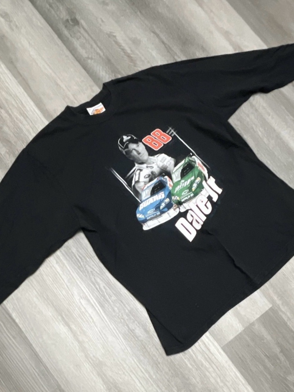 Vintage Dale Earnhardt Jr Shirt Men’s XL Black Nascar Long Sleeve Racing Y2K